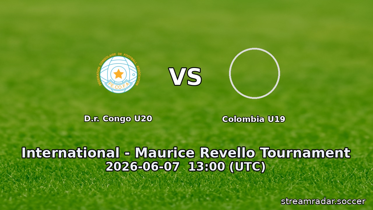 D.r. Congo U20 vs Colombia U19