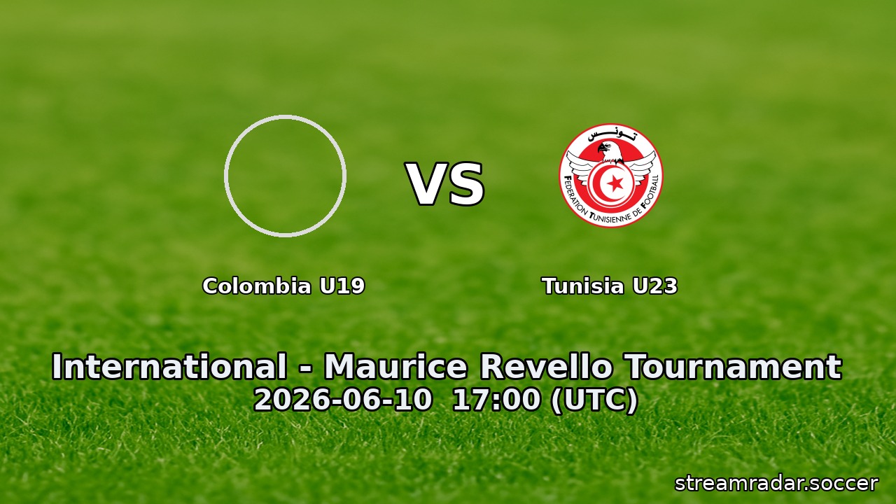 Colombia U19 vs Tunisia U23