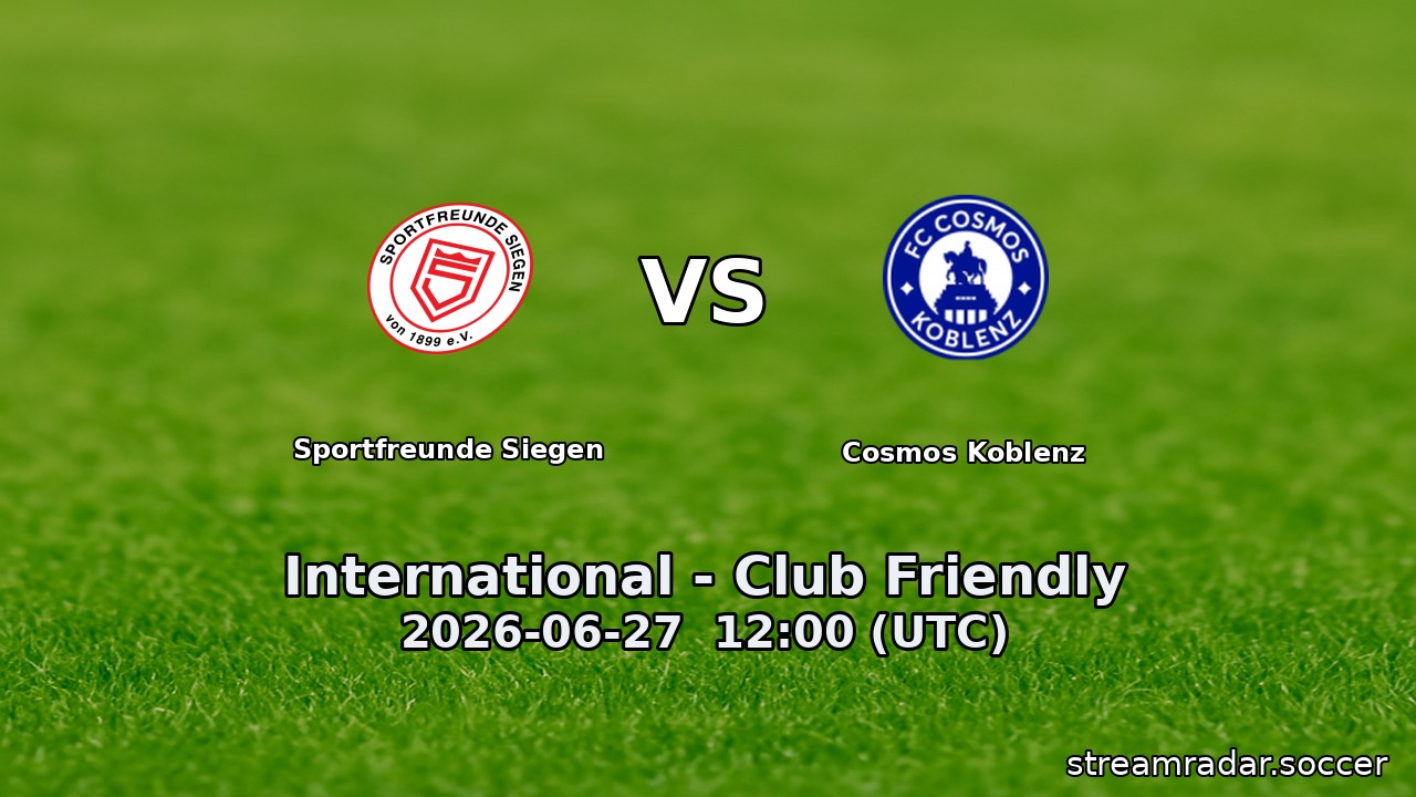 Sportfreunde Siegen vs Cosmos Koblenz