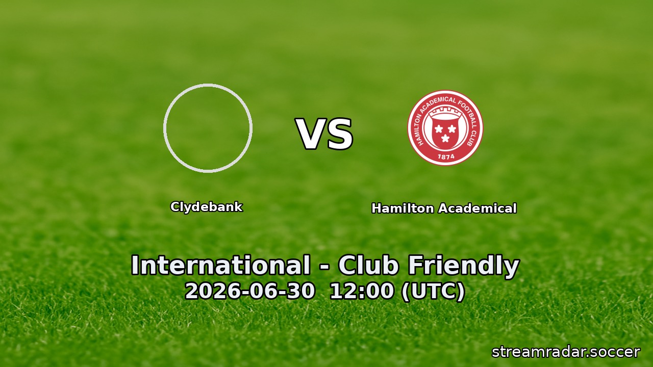 Clydebank vs Hamilton Academical