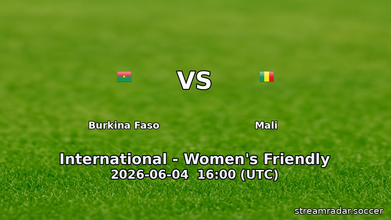 Burkina Faso vs Mali