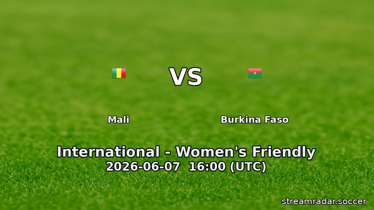 Mali vs Burkina Faso
