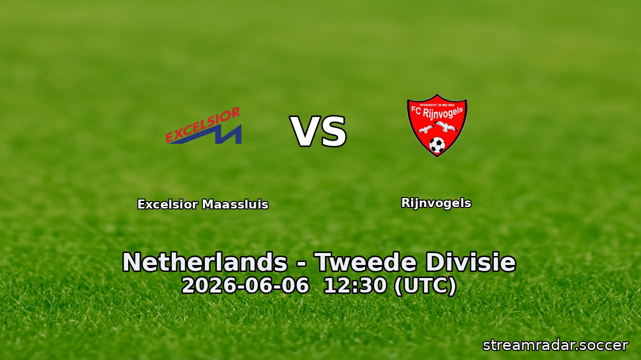 Excelsior Maassluis vs Rijnvogels