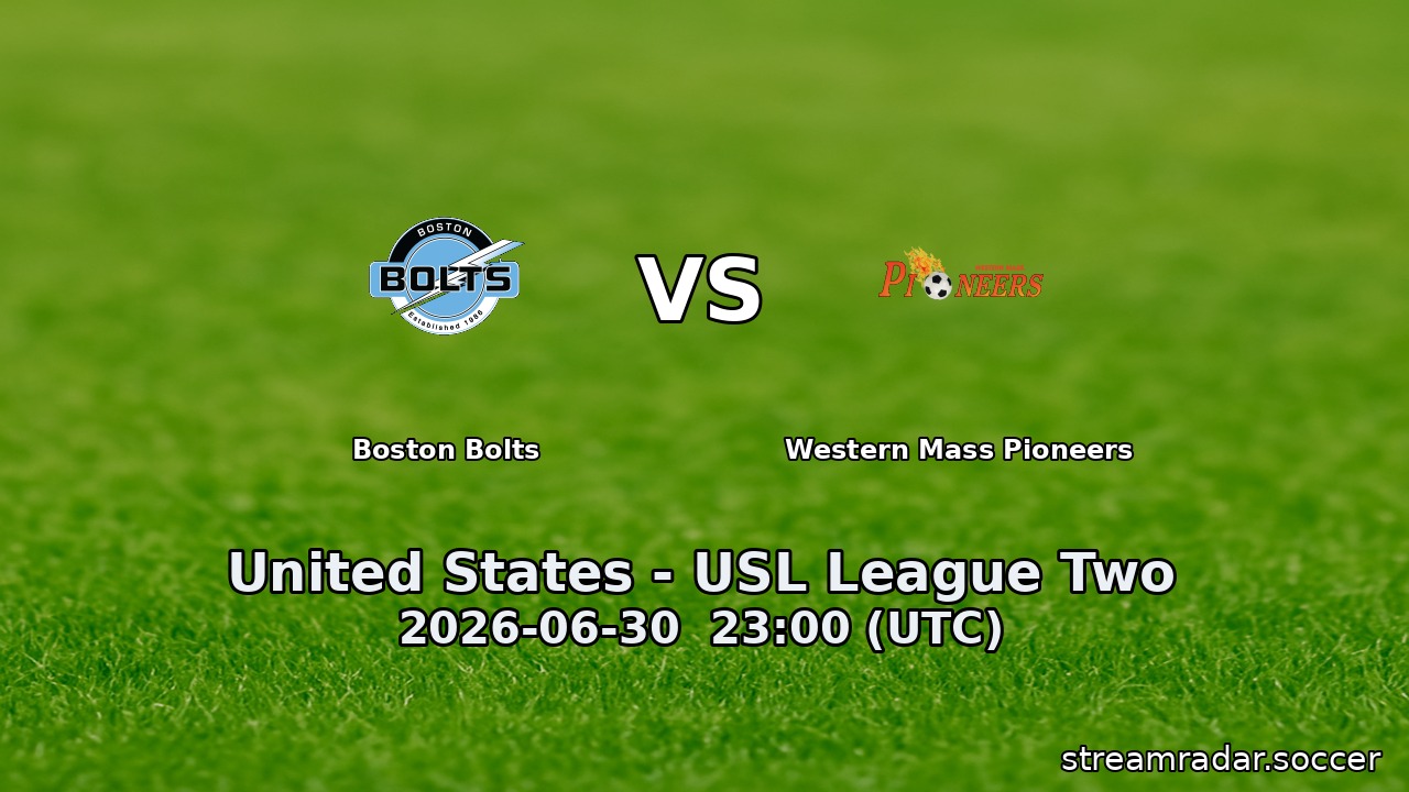 Boston Bolts vs Western Mass Pioneers