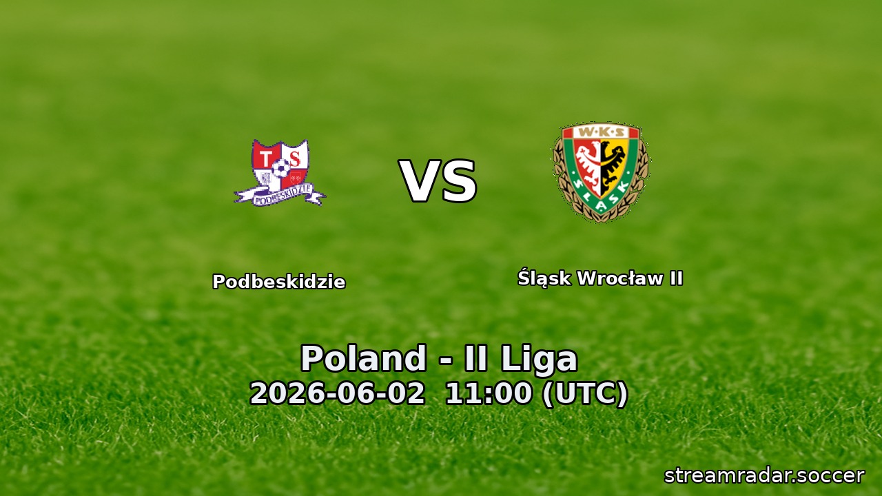 Podbeskidzie vs Śląsk Wrocław II