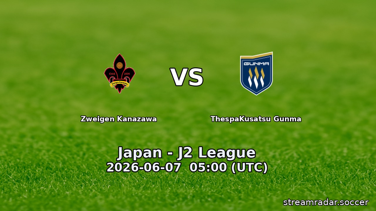 Zweigen Kanazawa vs ThespaKusatsu Gunma