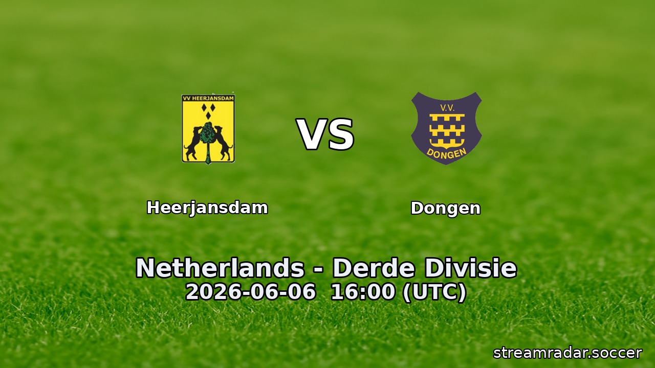 Heerjansdam vs Dongen