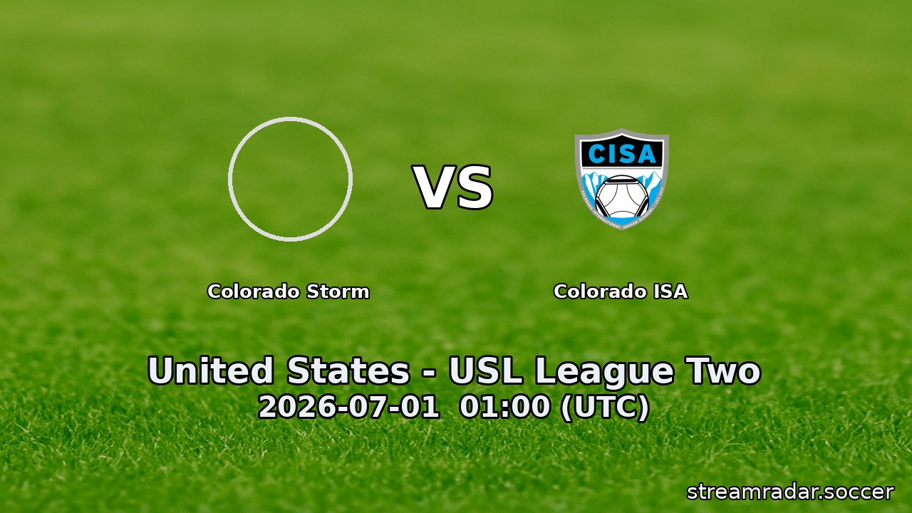 Colorado Storm vs Colorado ISA