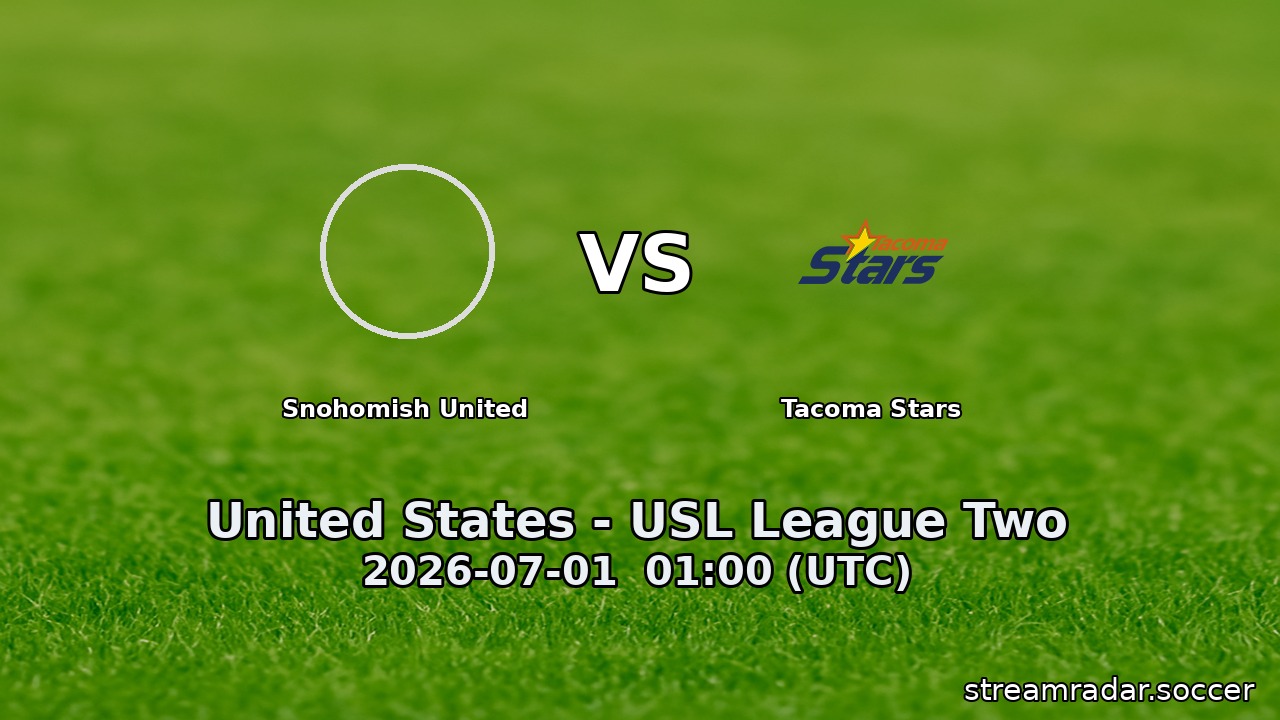 Snohomish United vs Tacoma Stars