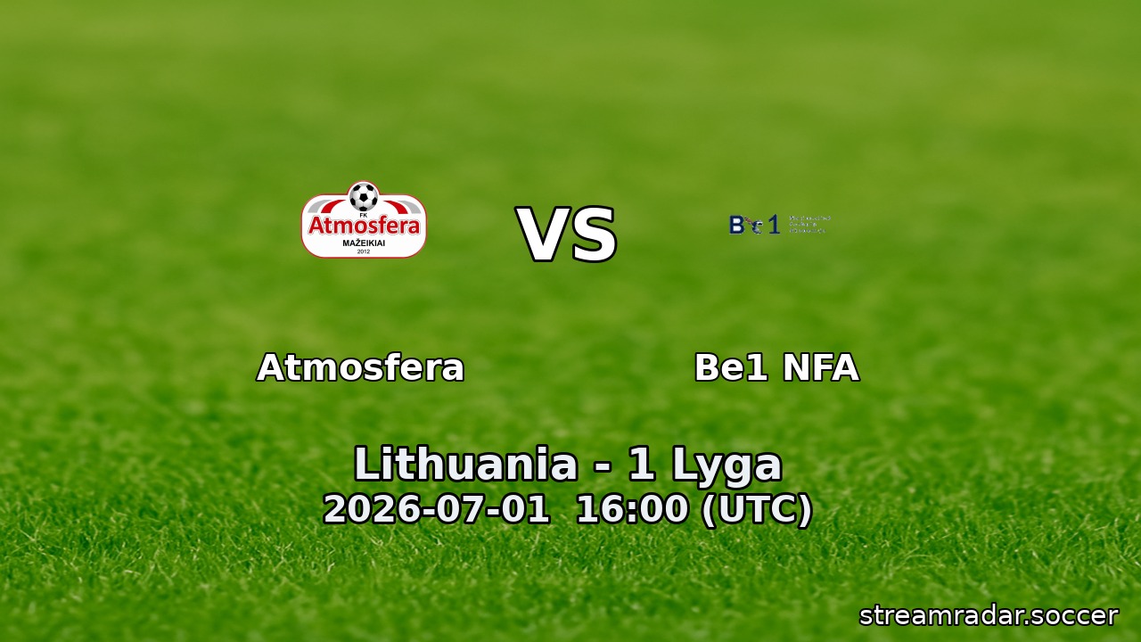 Atmosfera vs Be1 NFA