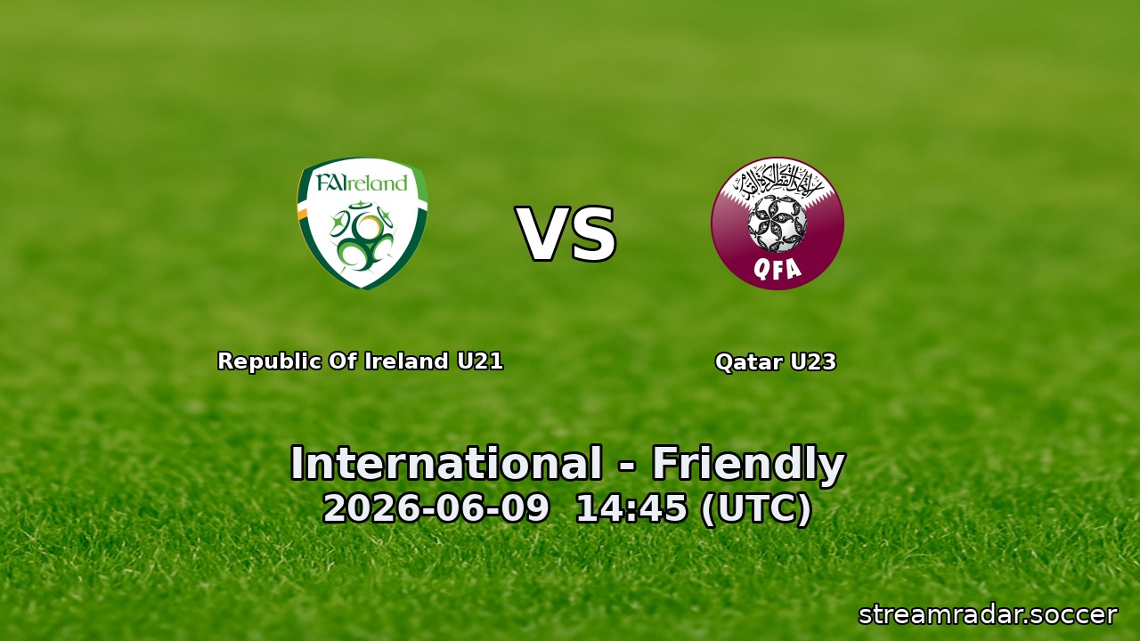 Republic Of Ireland U21 vs Qatar U23