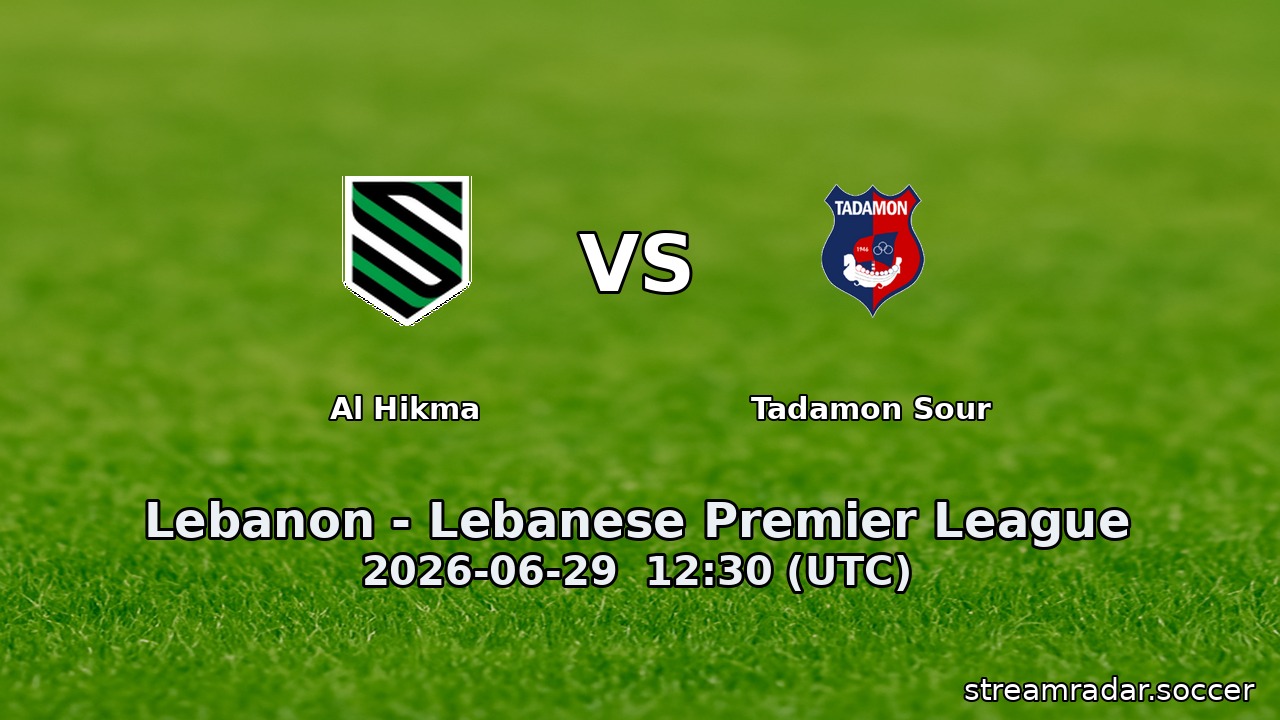 Al Hikma vs Tadamon Sour