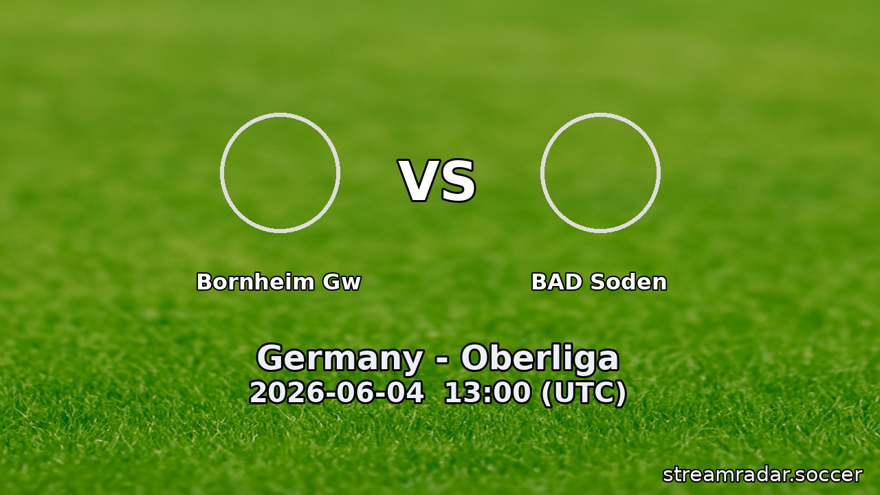 Bornheim Gw vs BAD Soden