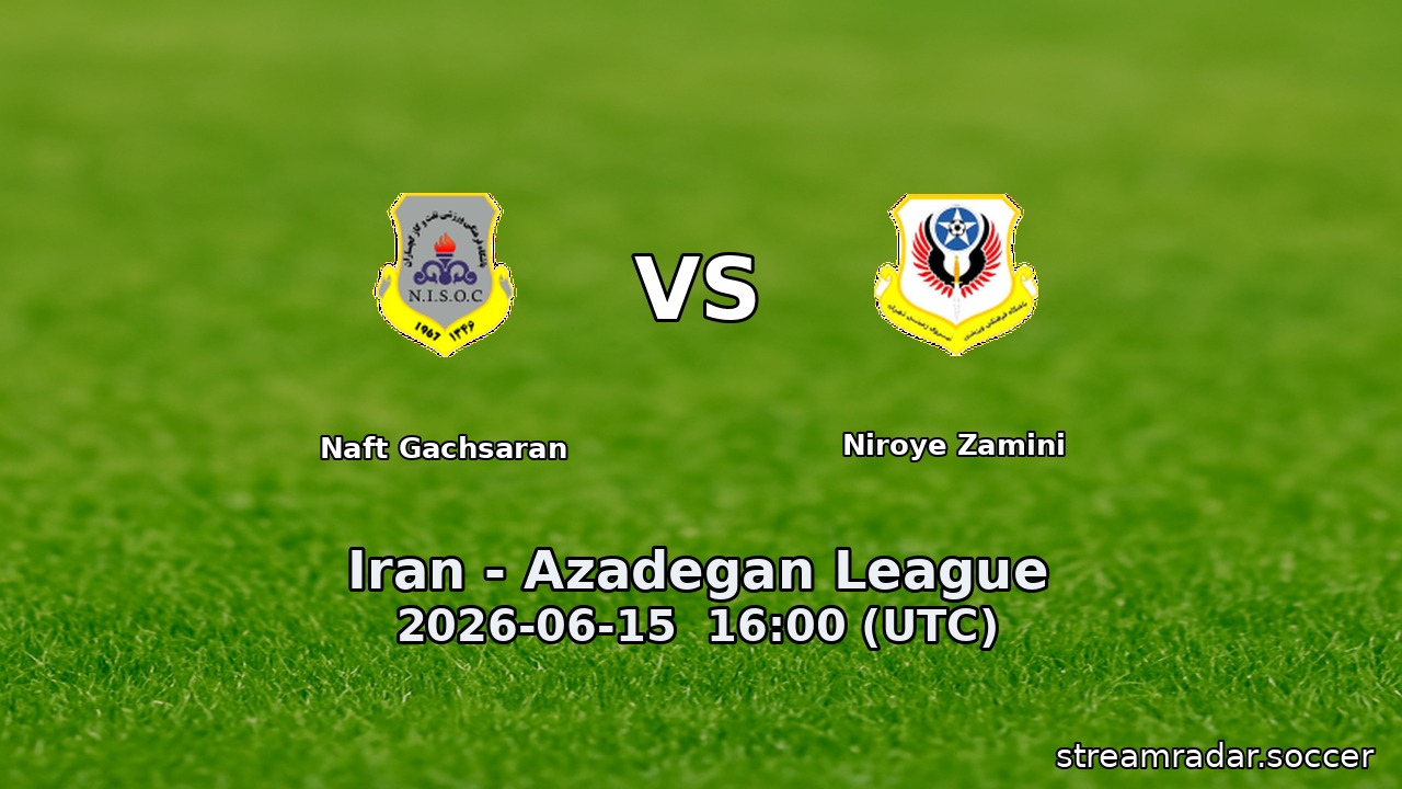 Naft Gachsaran vs Niroye Zamini