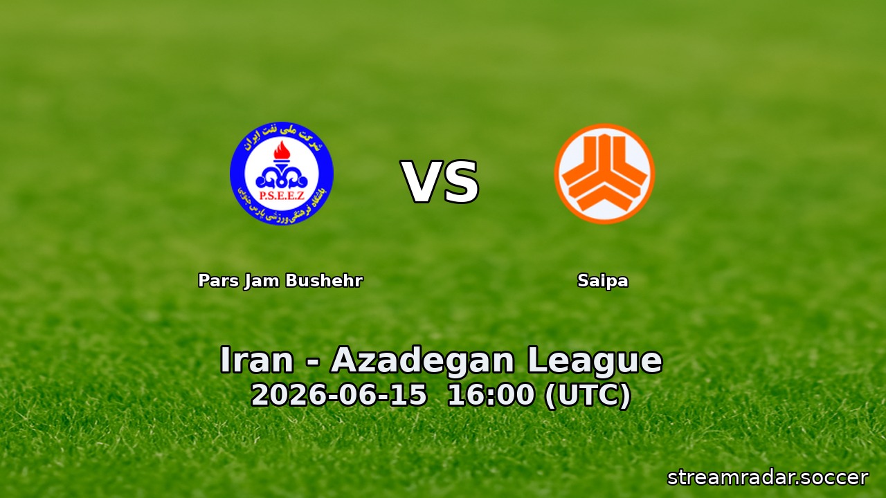 Pars Jam Bushehr vs Saipa