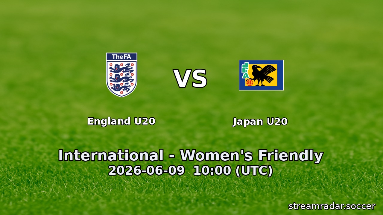 England U20 vs Japan U20