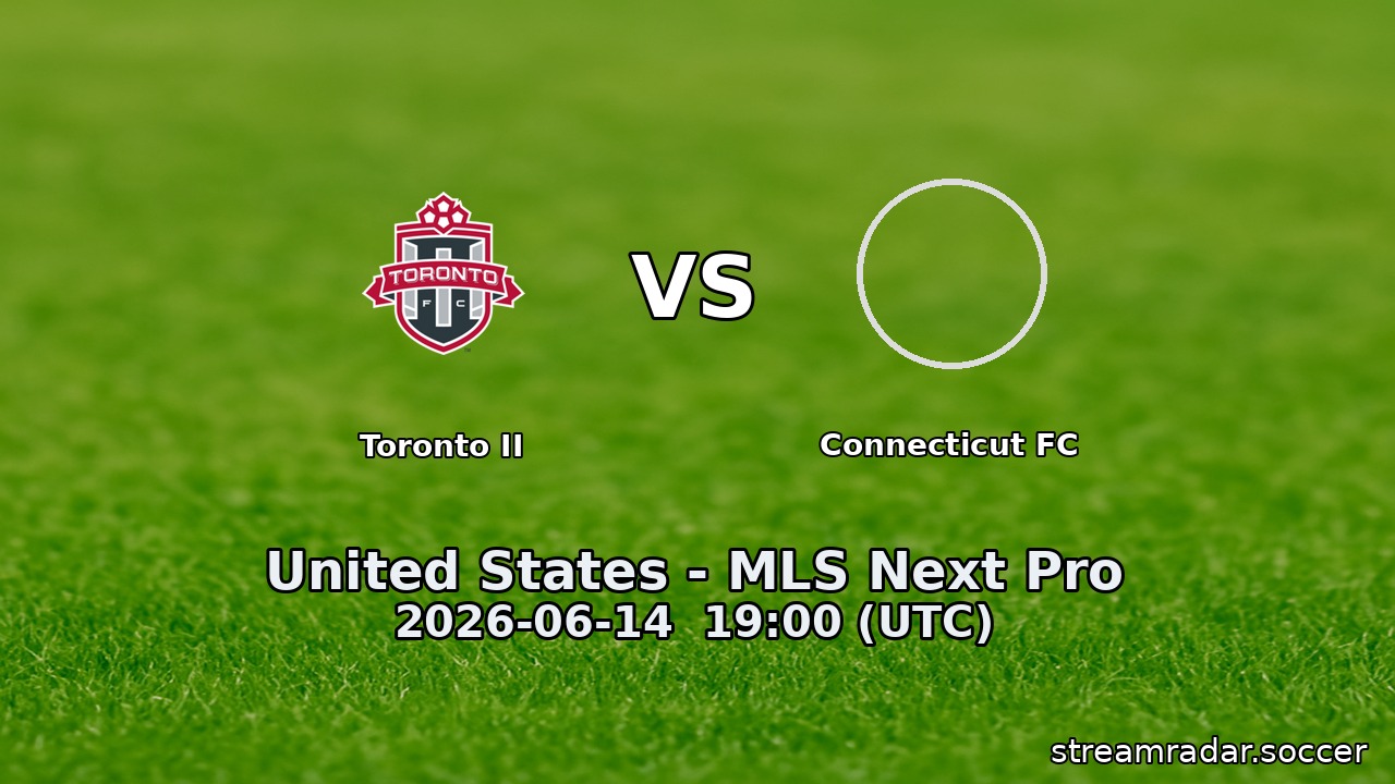 Toronto II vs Connecticut FC
