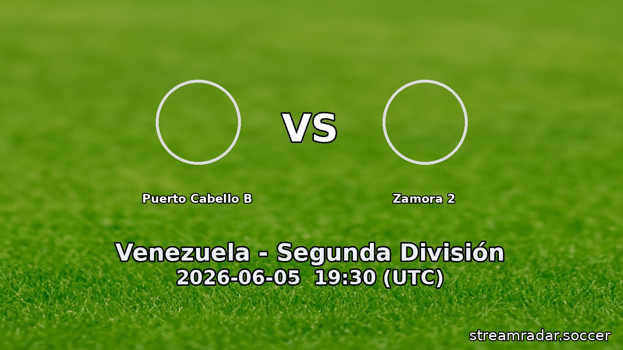 Puerto Cabello B vs Zamora 2