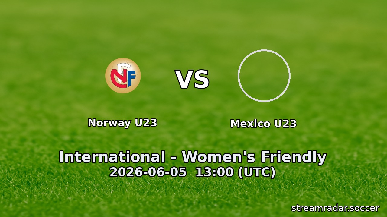 Norway U23 vs Mexico U23