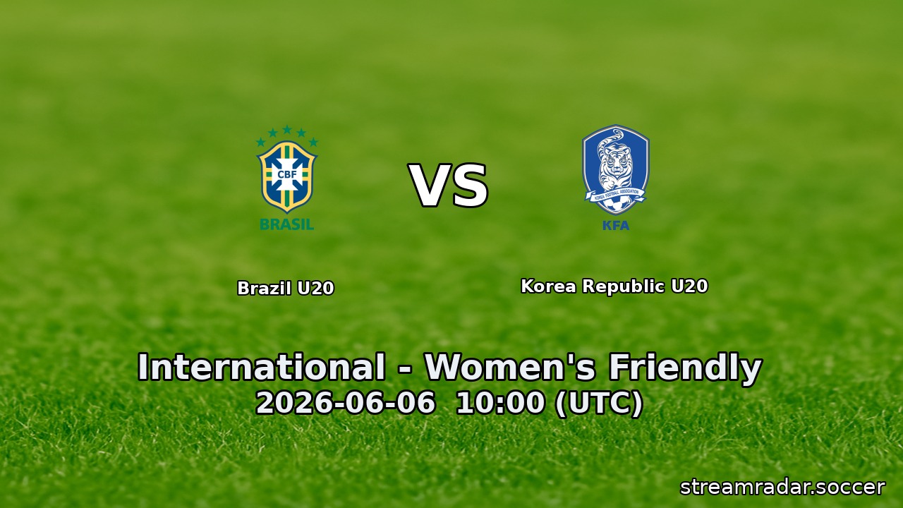 Brazil U20 vs Korea Republic U20