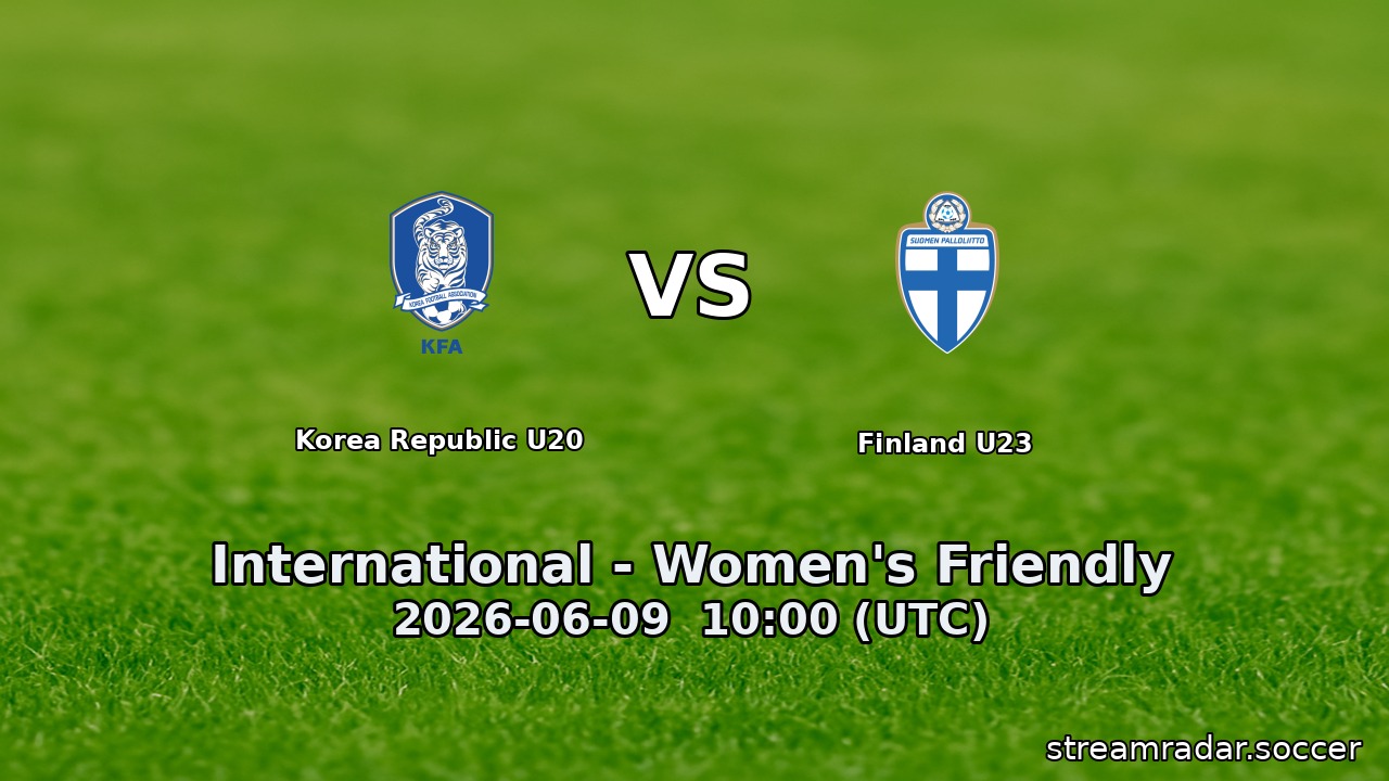 Korea Republic U20 vs Finland U23