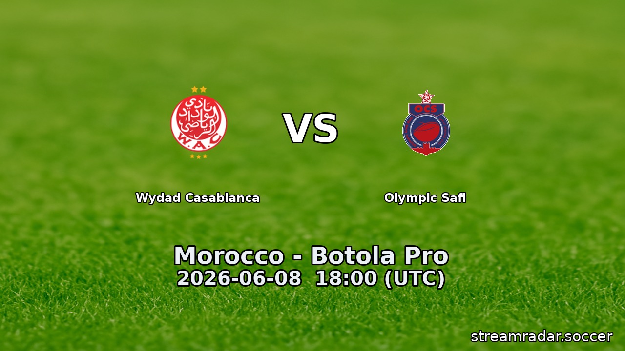 Wydad Casablanca vs Olympic Safi
