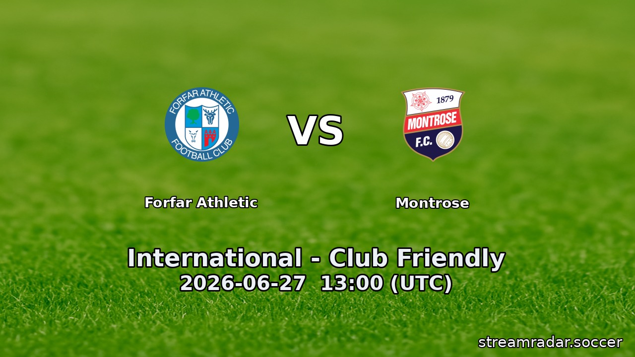 Forfar Athletic vs Montrose