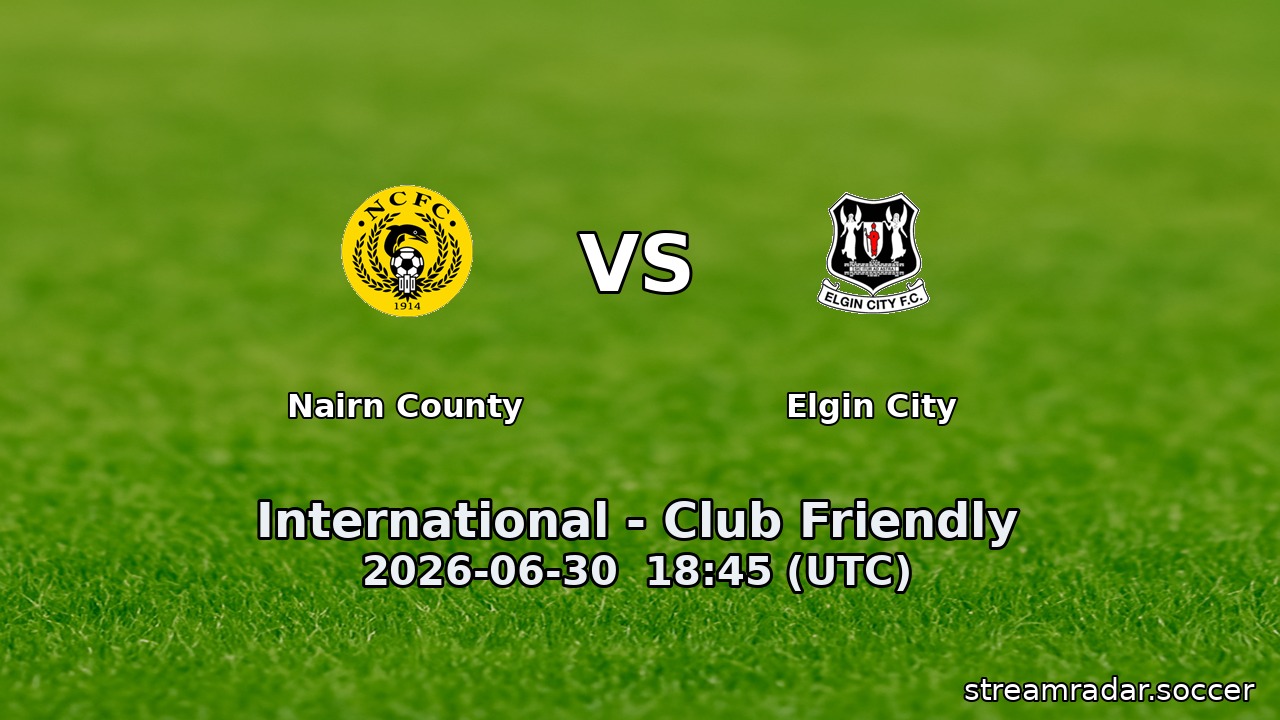 Nairn County vs Elgin City
