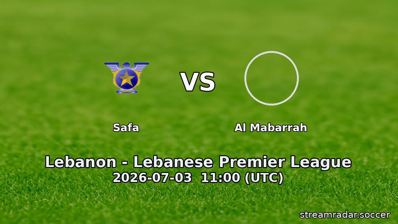 Safa vs Al Mabarrah