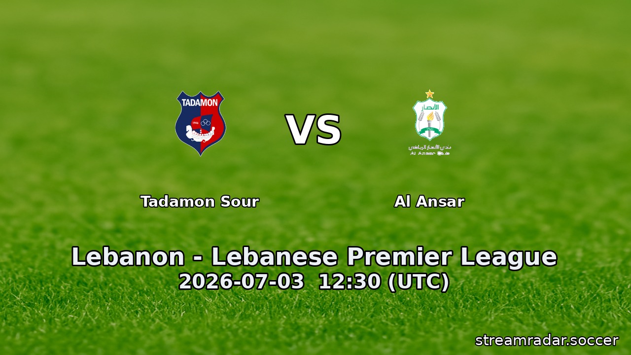 Tadamon Sour vs Al Ansar