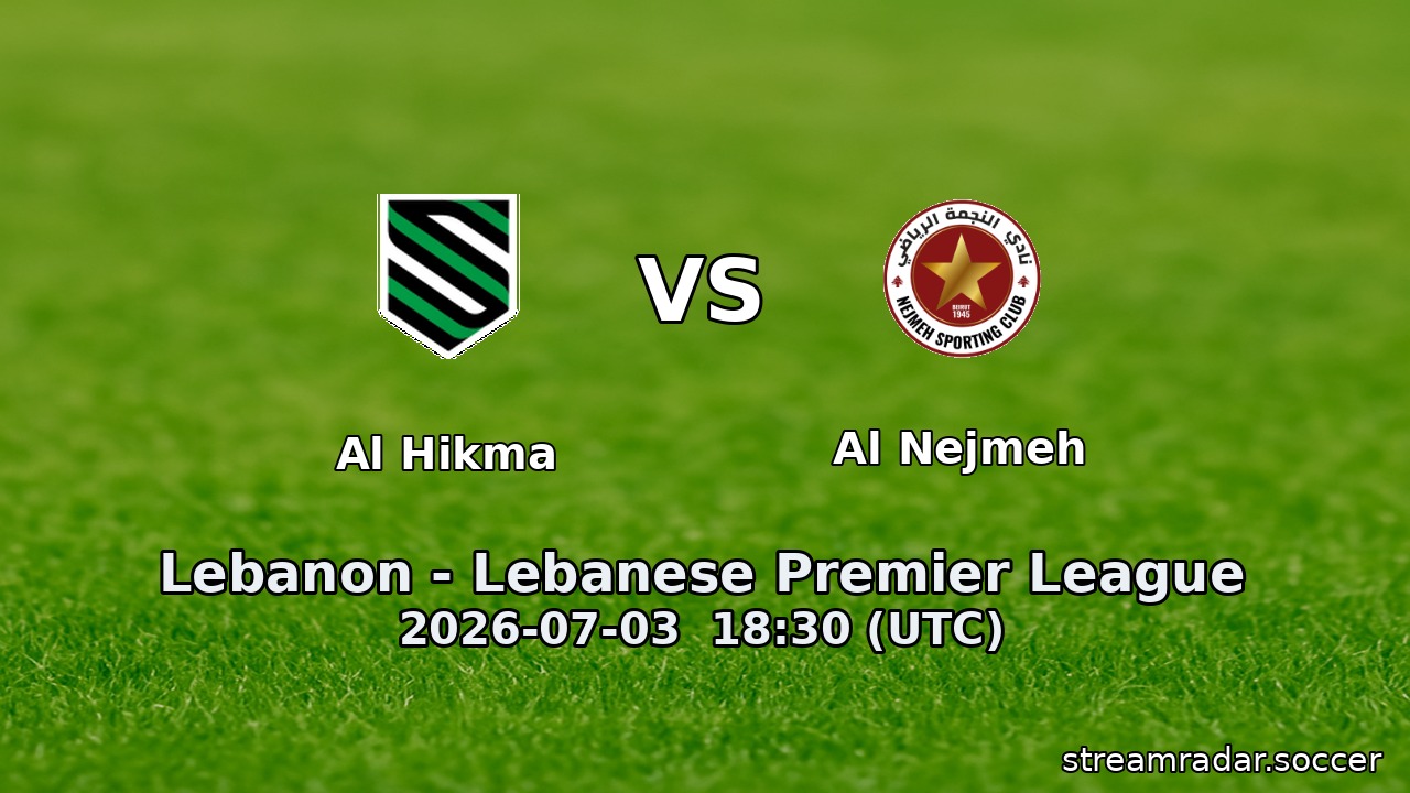 Al Hikma vs Al Nejmeh