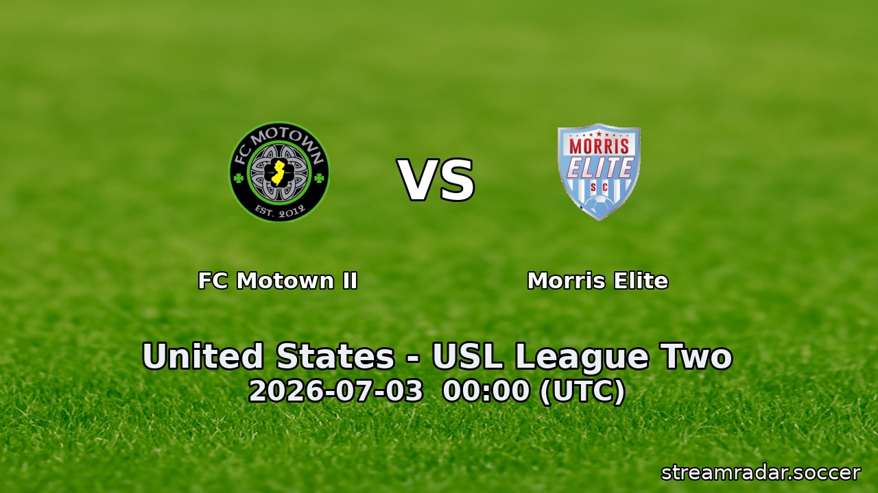 FC Motown II vs Morris Elite