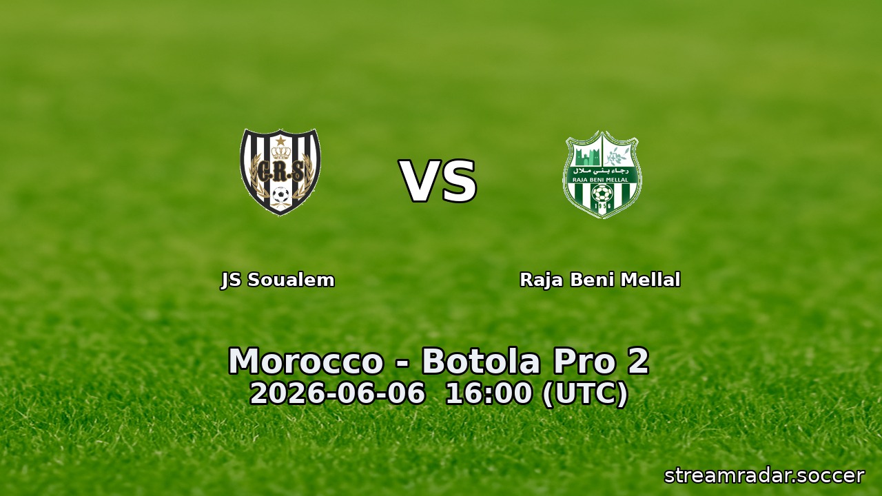 JS Soualem vs Raja Beni Mellal
