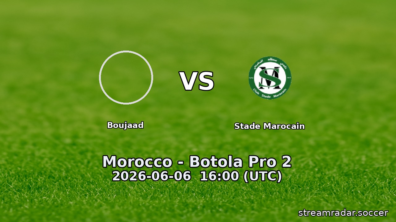 Boujaad vs Stade Marocain