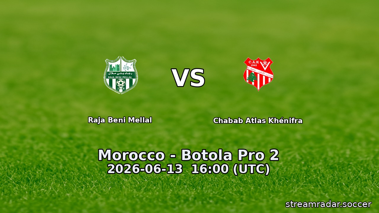 Raja Beni Mellal vs Chabab Atlas Khénifra