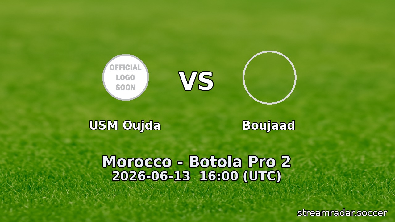 USM Oujda vs Boujaad