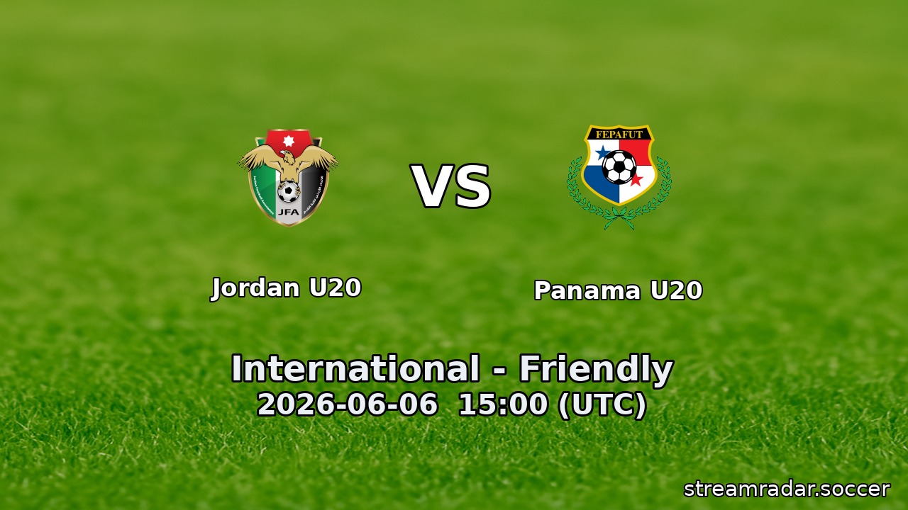 Jordan U20 vs Panama U20