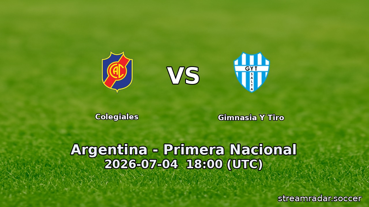 Colegiales vs Gimnasia Y Tiro