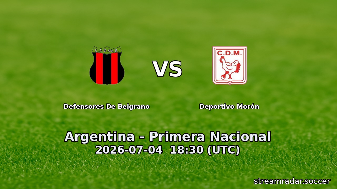 Defensores De Belgrano vs Deportivo Morón