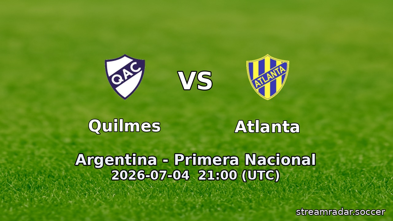 Quilmes vs Atlanta
