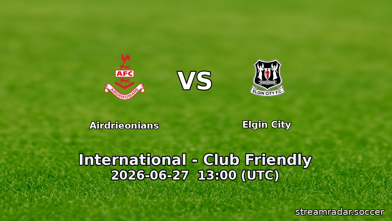 Airdrieonians vs Elgin City