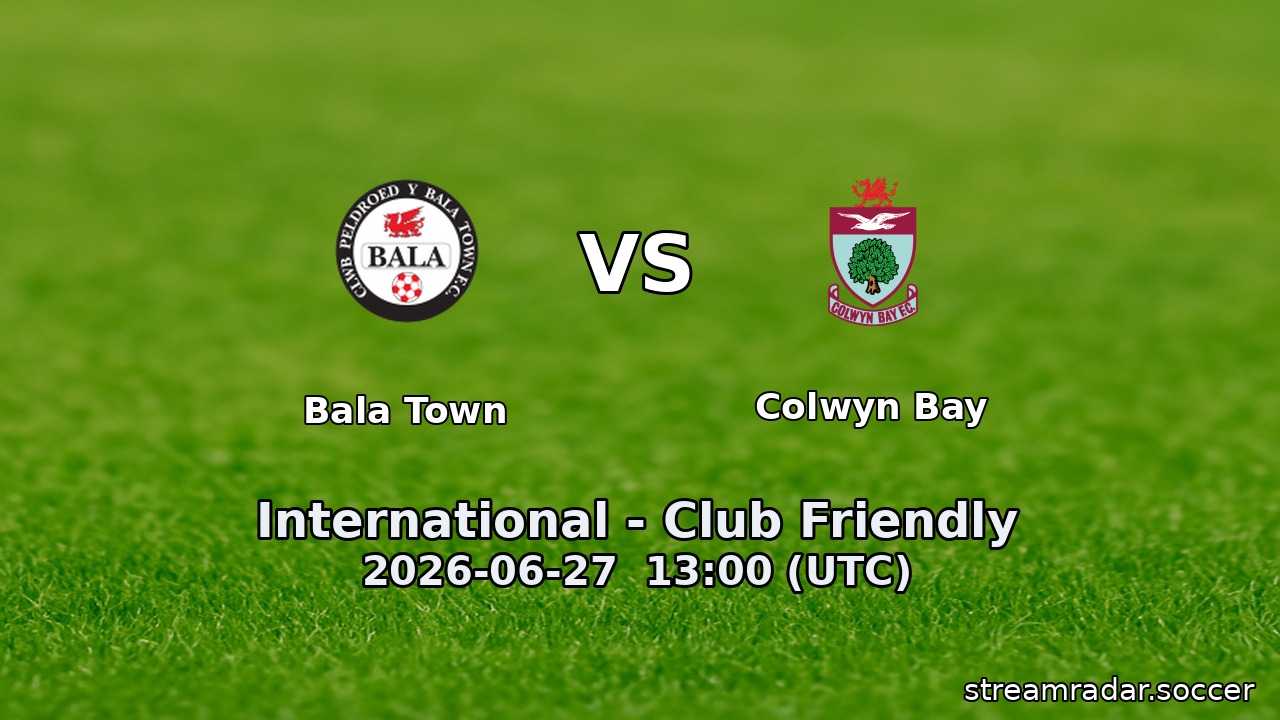 Bala Town vs Colwyn Bay
