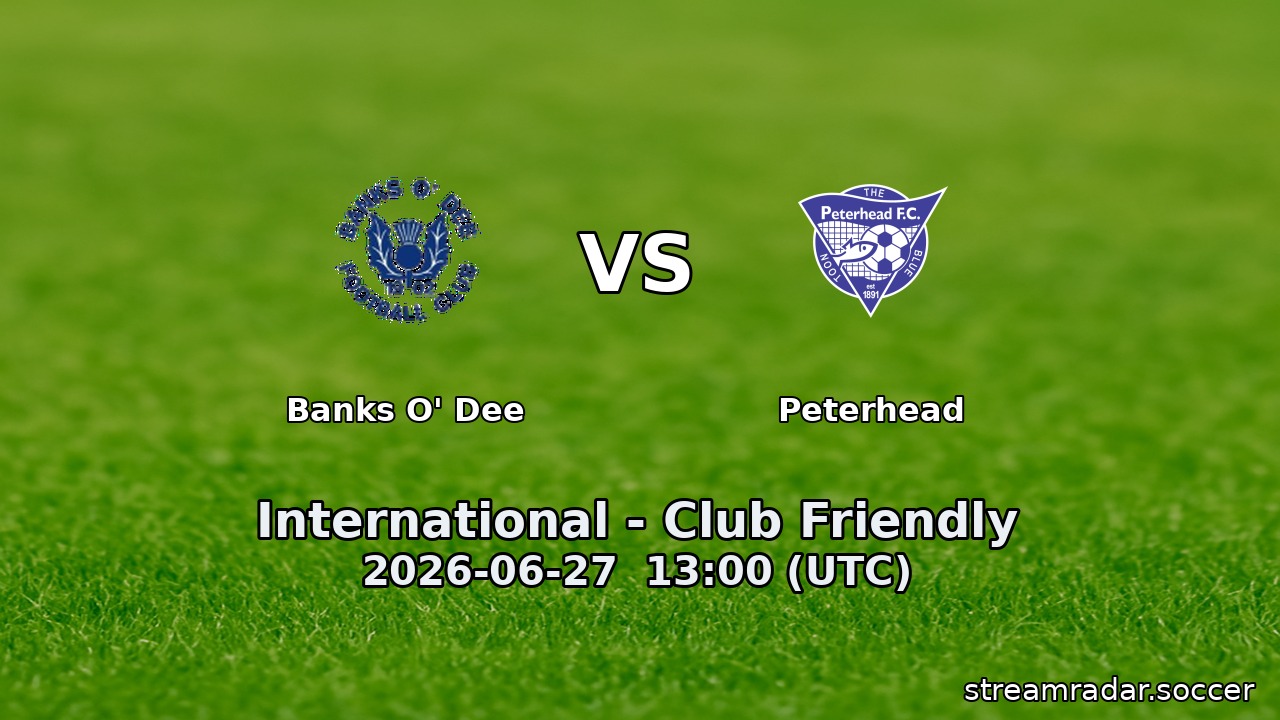 Banks O' Dee vs Peterhead
