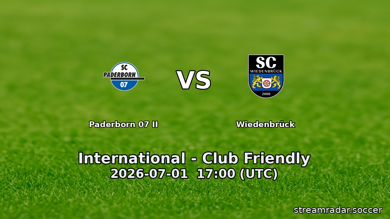 Paderborn 07 II vs Wiedenbrück