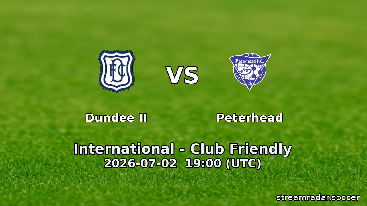 Dundee II vs Peterhead