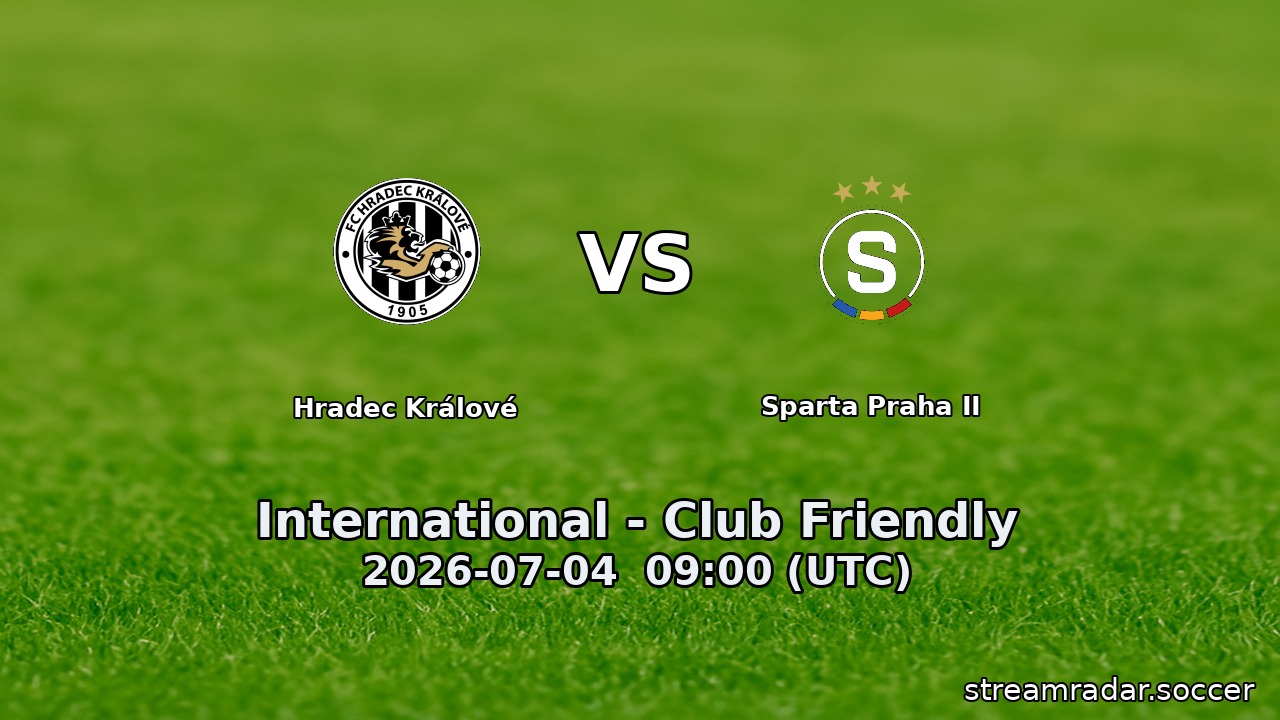 Hradec Králové vs Sparta Praha II