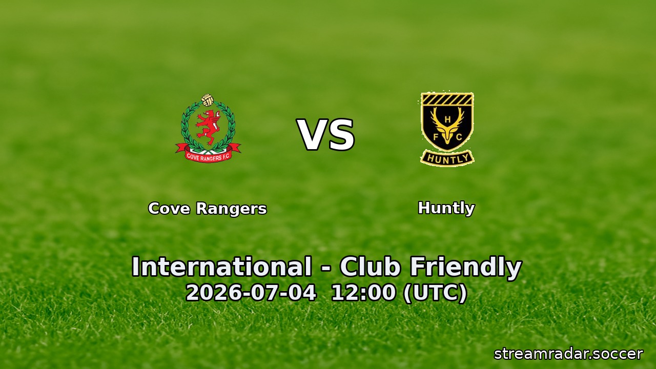 Cove Rangers vs Huntly