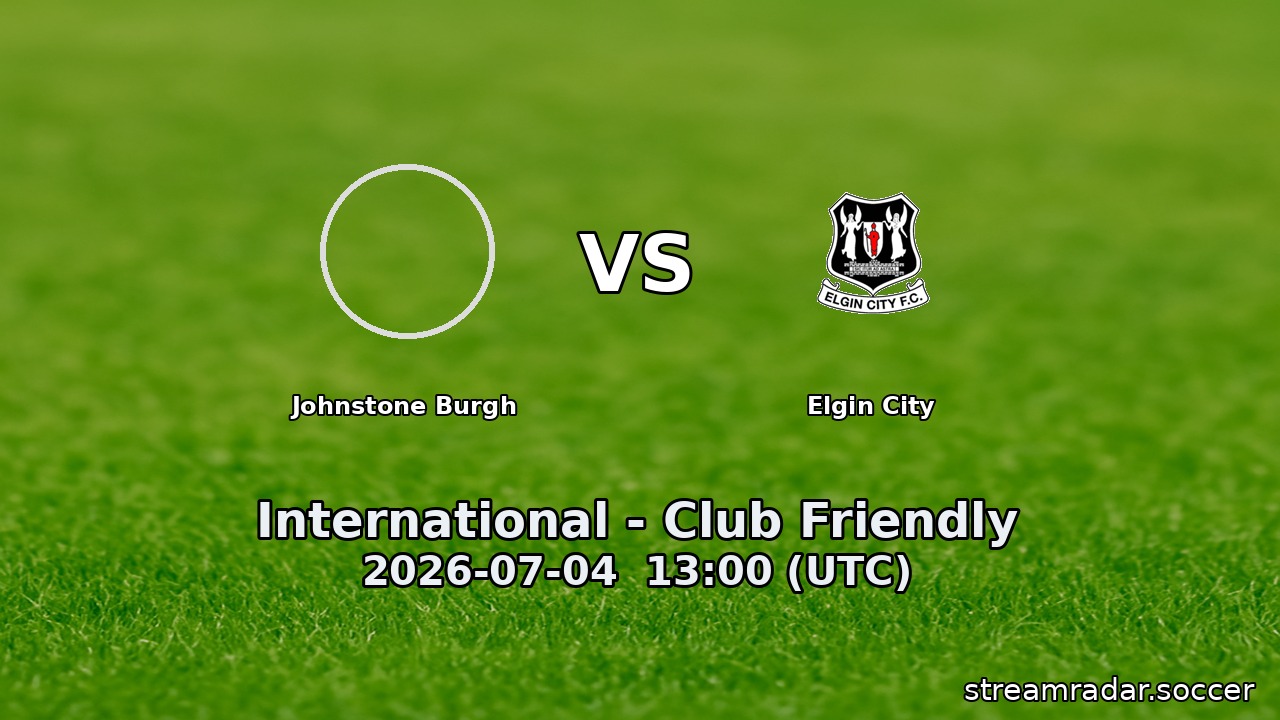 Johnstone Burgh vs Elgin City