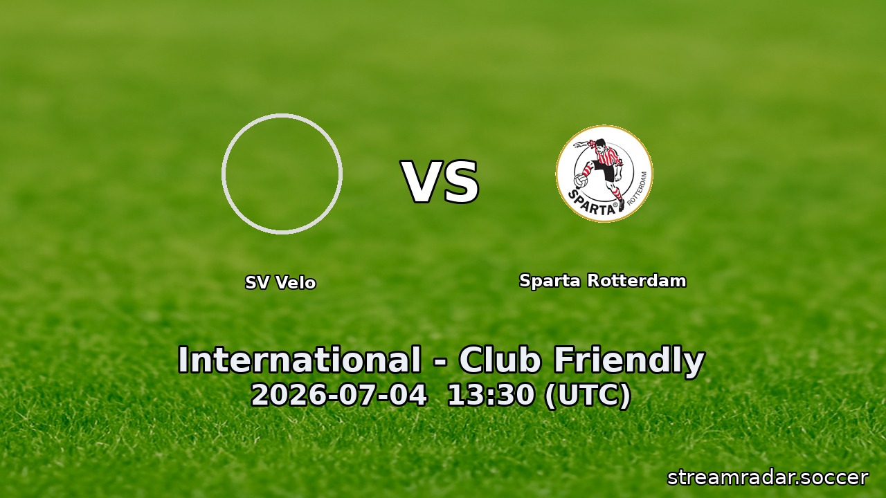 SV Velo vs Sparta Rotterdam