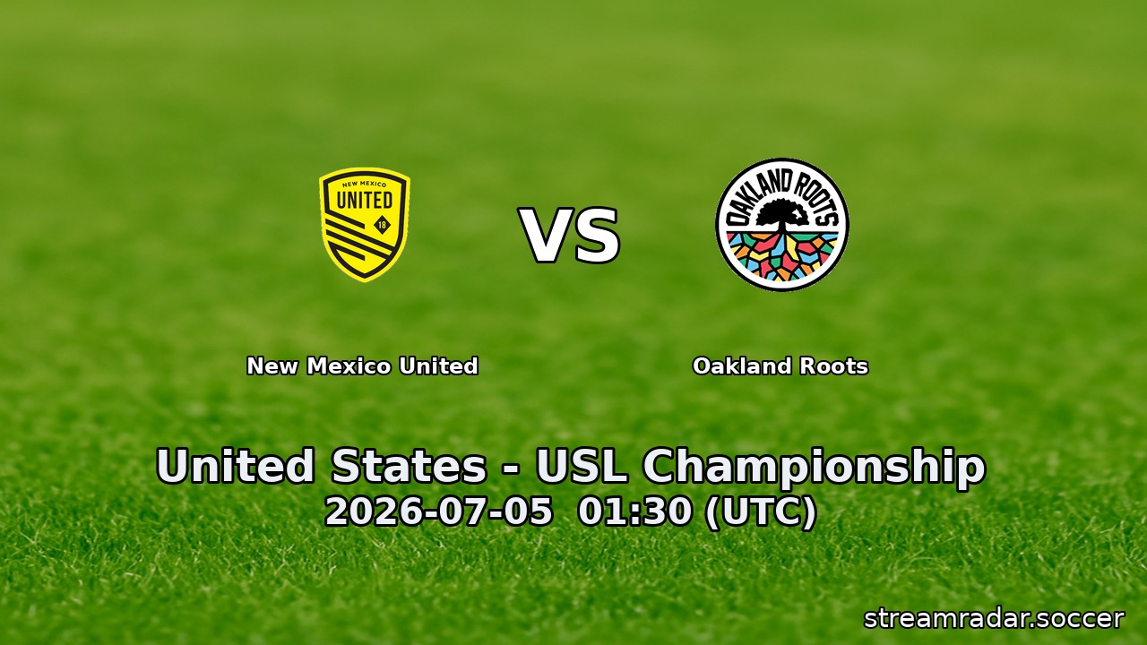 New Mexico United vs Oakland Roots